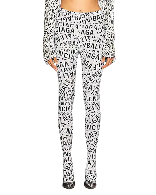 Balenciaga Monochrome Logo Leggings