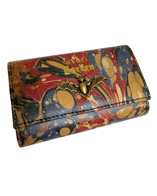 Gucci Garden Leather Purse With Gold Bat