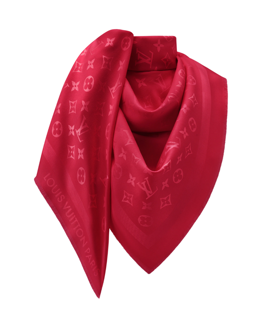 Louis Vuitton Monogram Shawl Scarf Red
