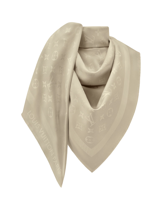 Louis Vuitton Monogram Shawl Scarf Cream