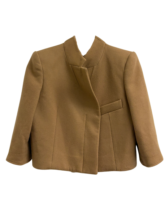 Chloe Tan Wool Crop Jacket