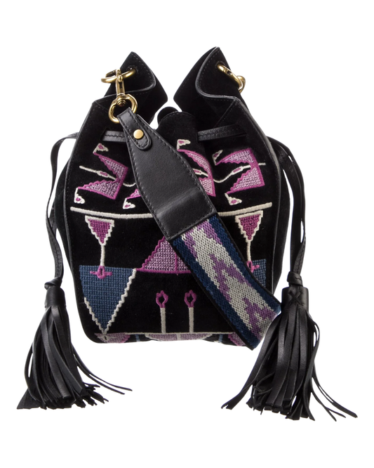 Isabel Marant Suede Mini Crossbody In Aztec