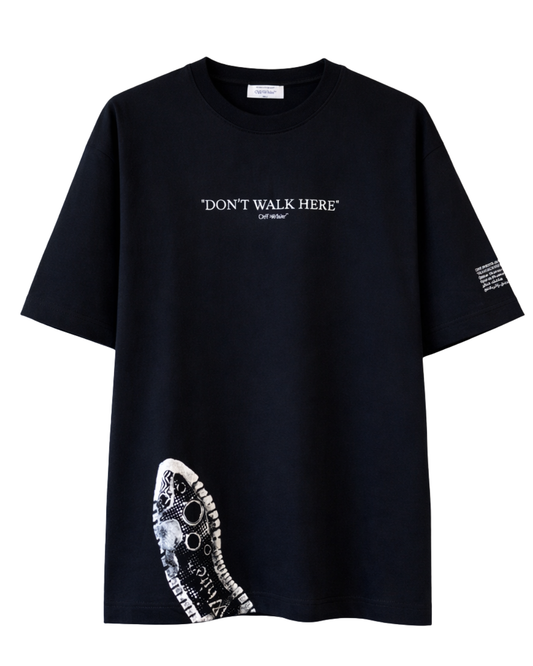 Off-White "Dont Walk Here" Graphic Print T-Shirt