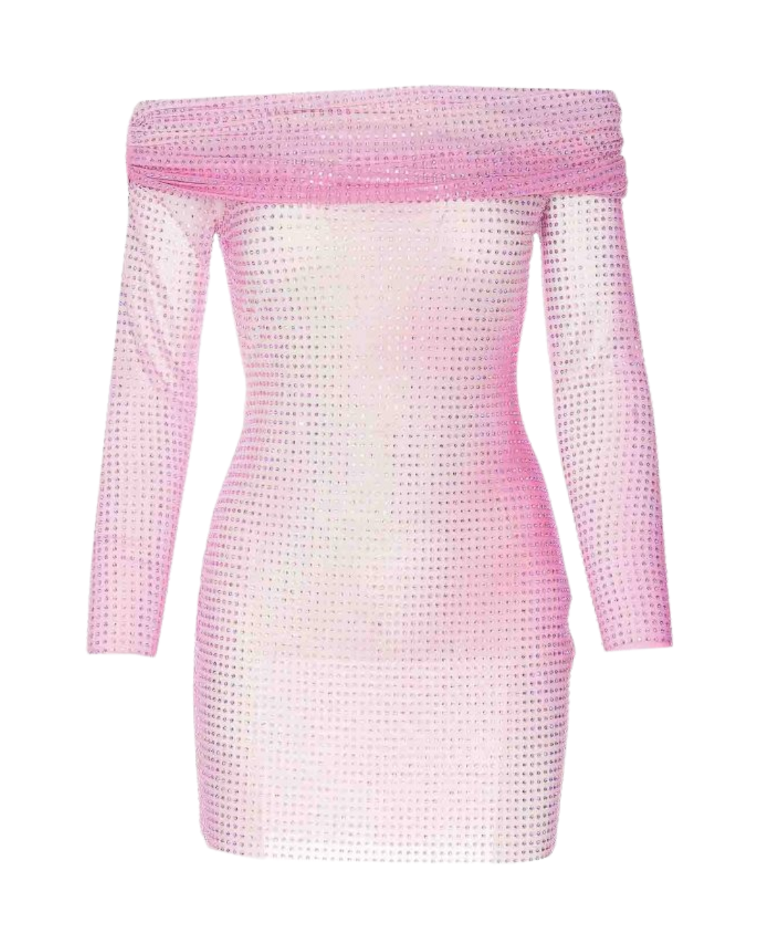 Self Portrait Pink Crystal Embellished Mini Dress