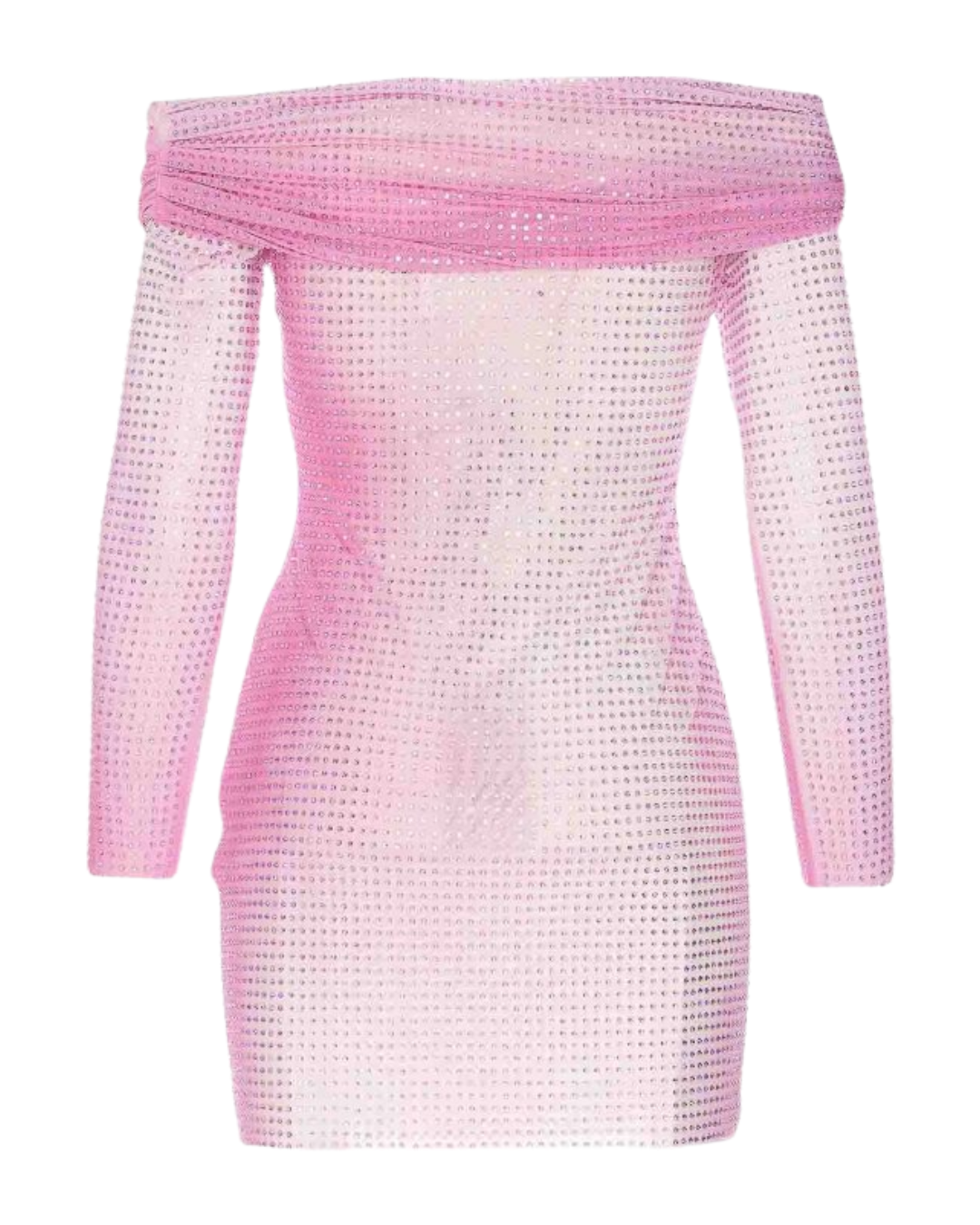 Self Portrait Pink Crystal Embellished Mini Dress