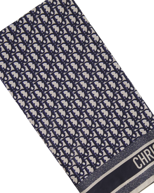 Dior Blue Oblique Trench Square Scarf Monogram