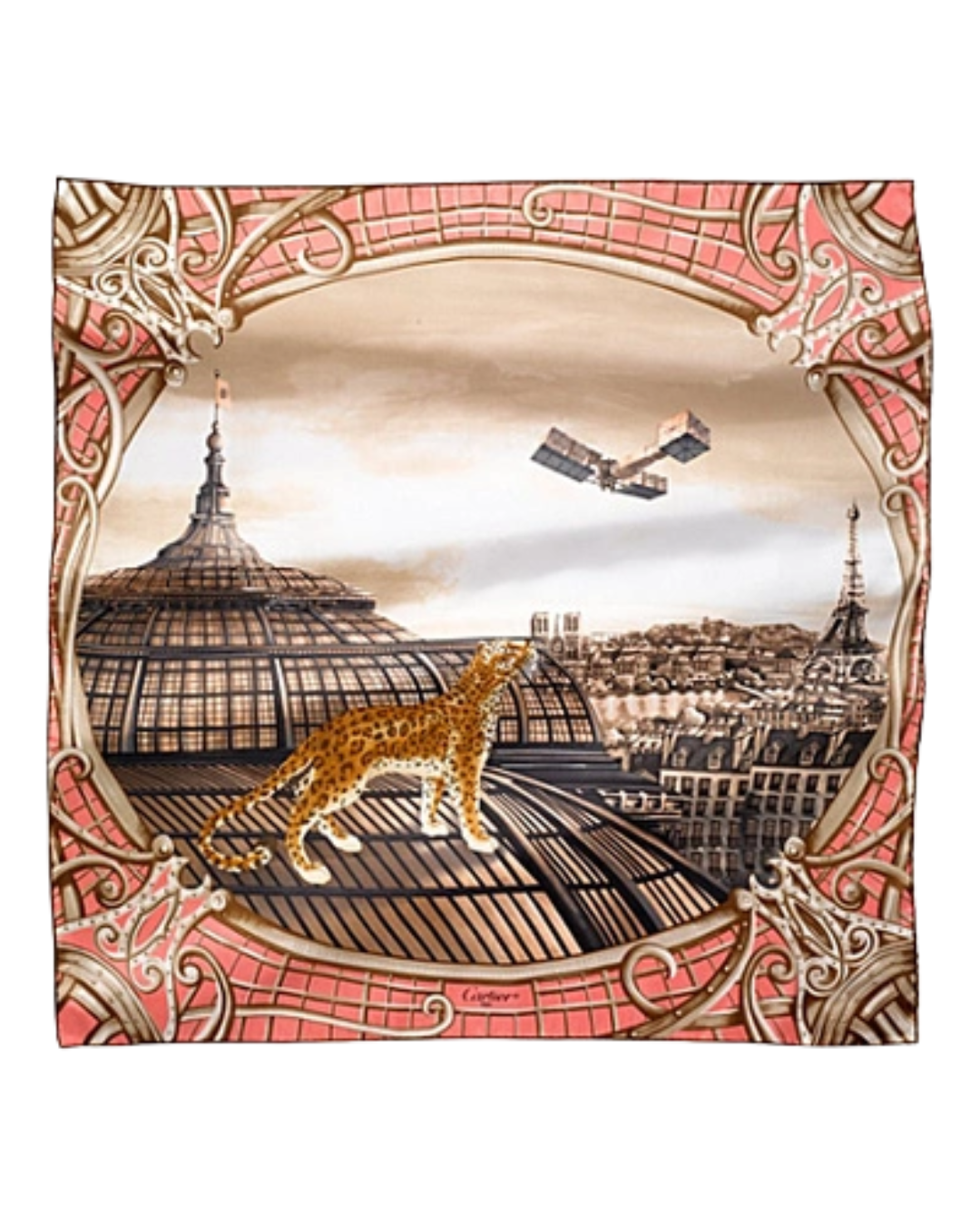 Cartier Silk Scarf With Panther