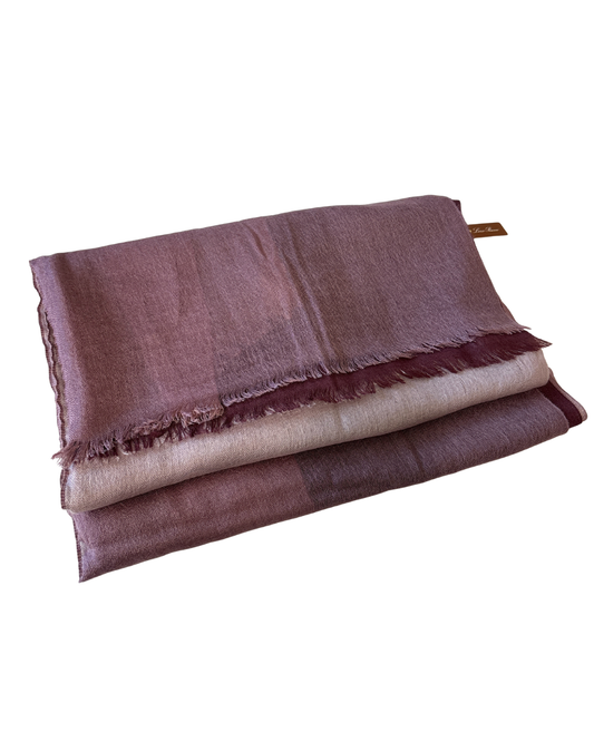 Loro Piana Purple Stola Cashmere Silk