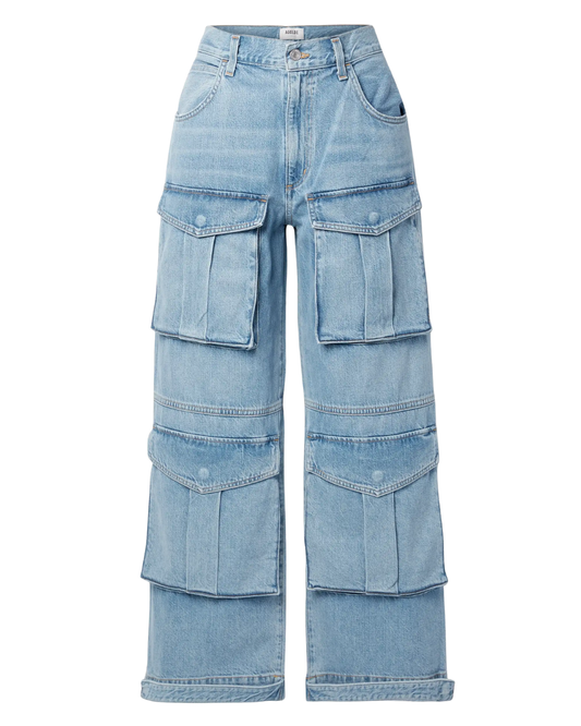 Agolde Tex Cargo Blue Wide Leg Jeans