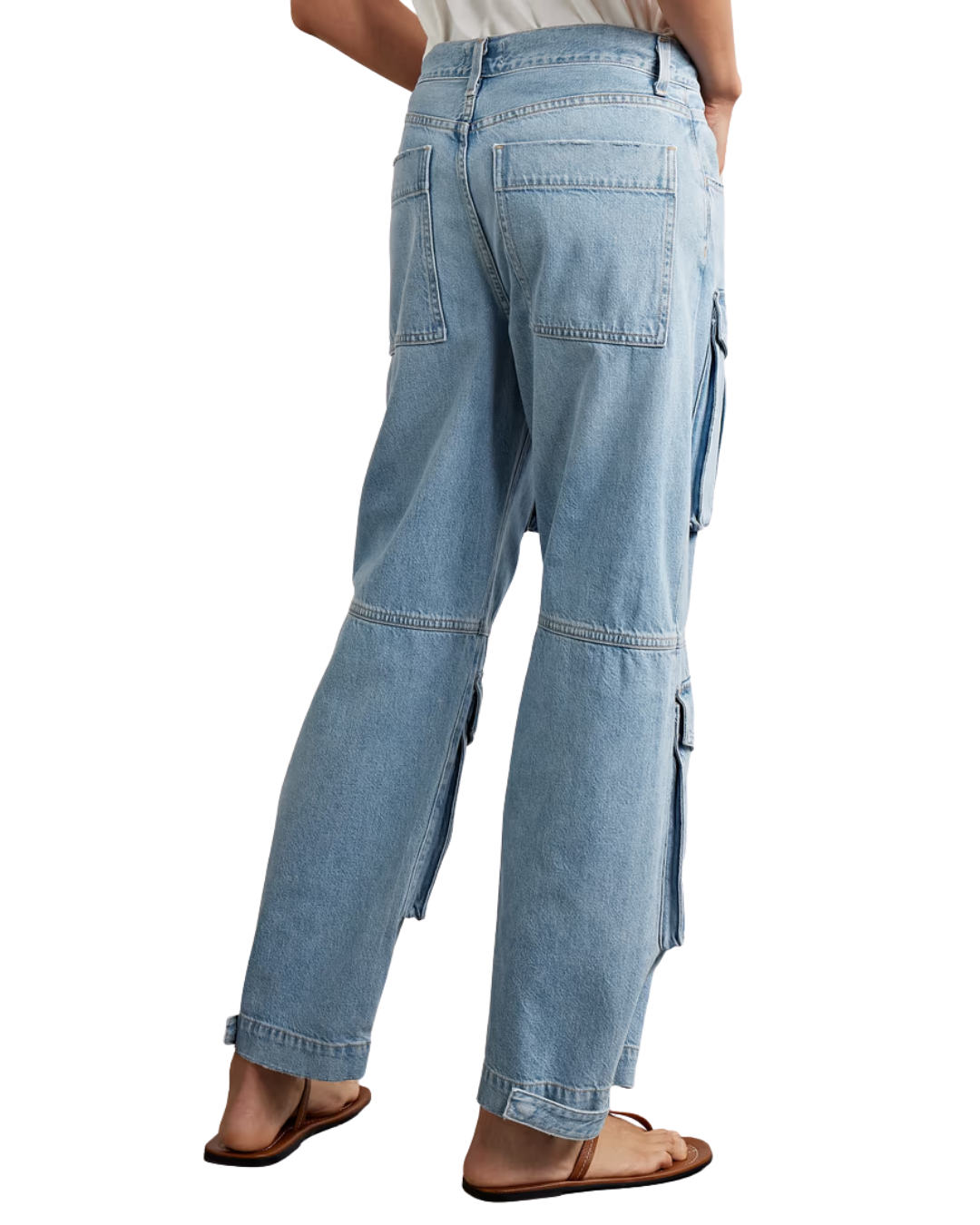 Agolde Tex Cargo Blue Wide Leg Jeans