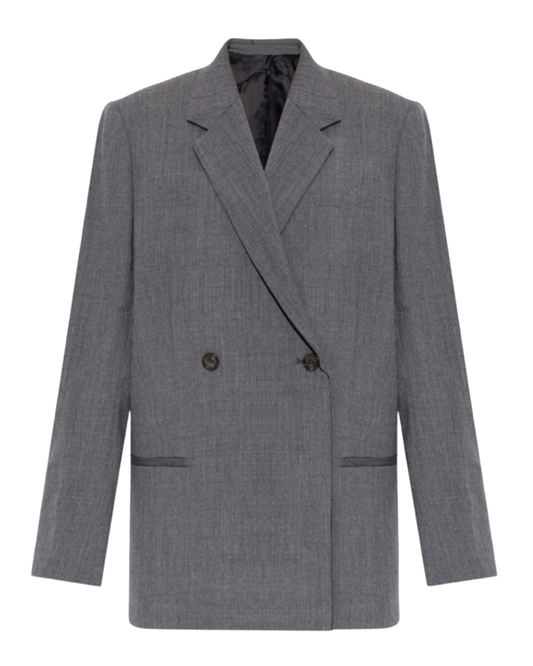 Toteme Grey Double Breasted Blazer