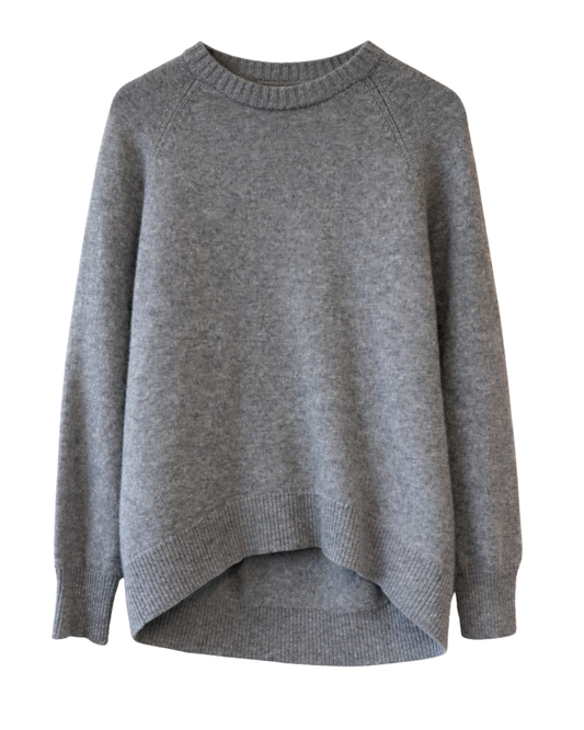 Theory Grey Cashmere Crew Neck Jumper