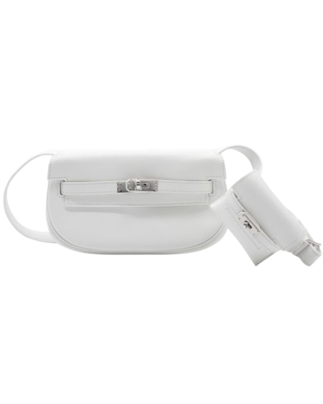 Hermes White Swift Leather Kelly Moove