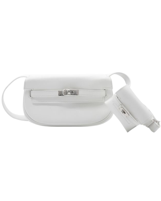 Hermes White Swift Leather Kelly Moove