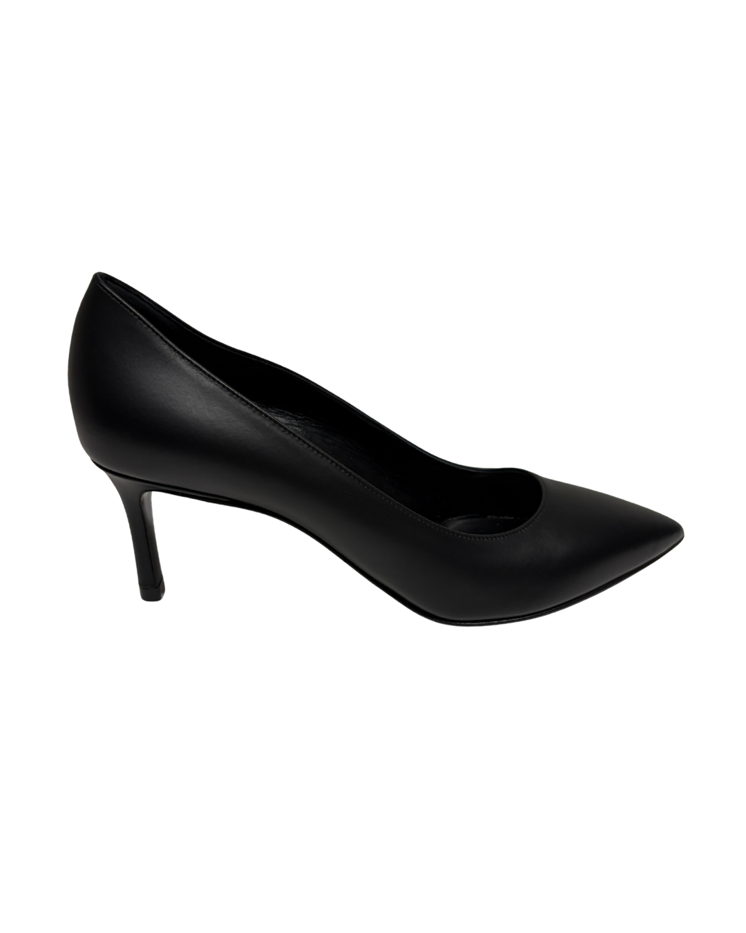 Louis Vuitton Black Matte Satin Heeled Pumps