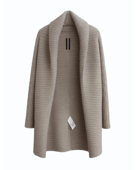 Rick Owens Taupe Chunky Merino Wool Cardigan (pre-owned)