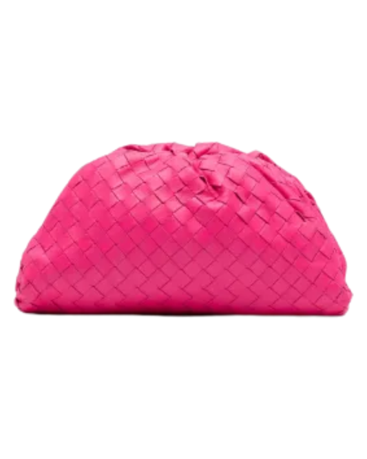 Bottega Venetta Pink Intrecciato Pouch Small