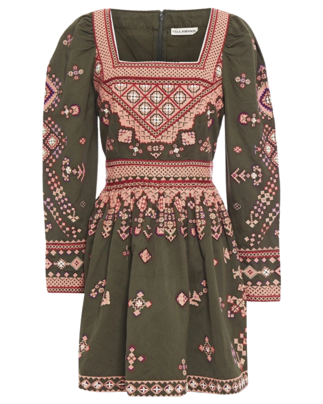 Ulla Johnson Adilah Green Mini Dress