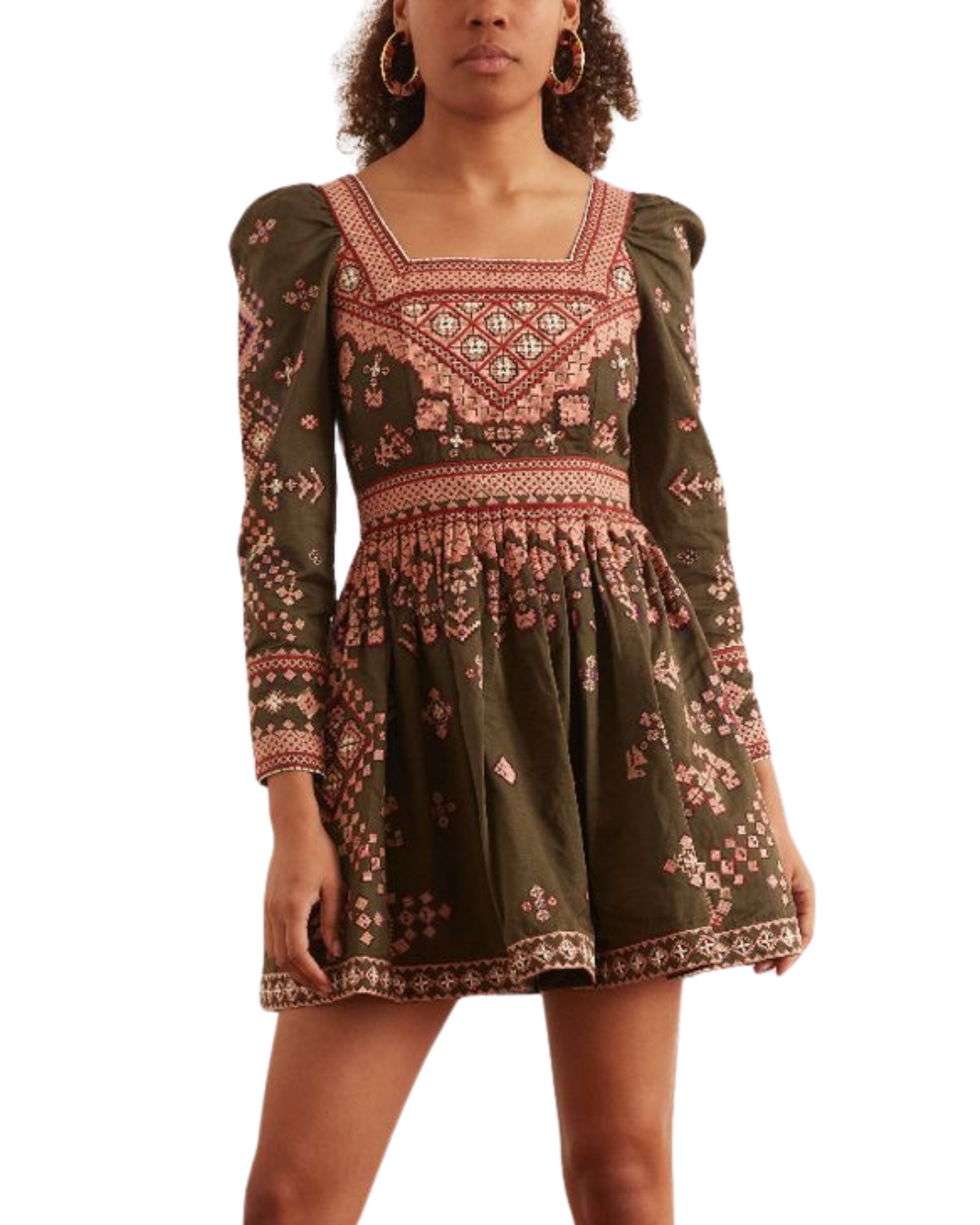 Ulla Johnson Adilah Green Mini Dress