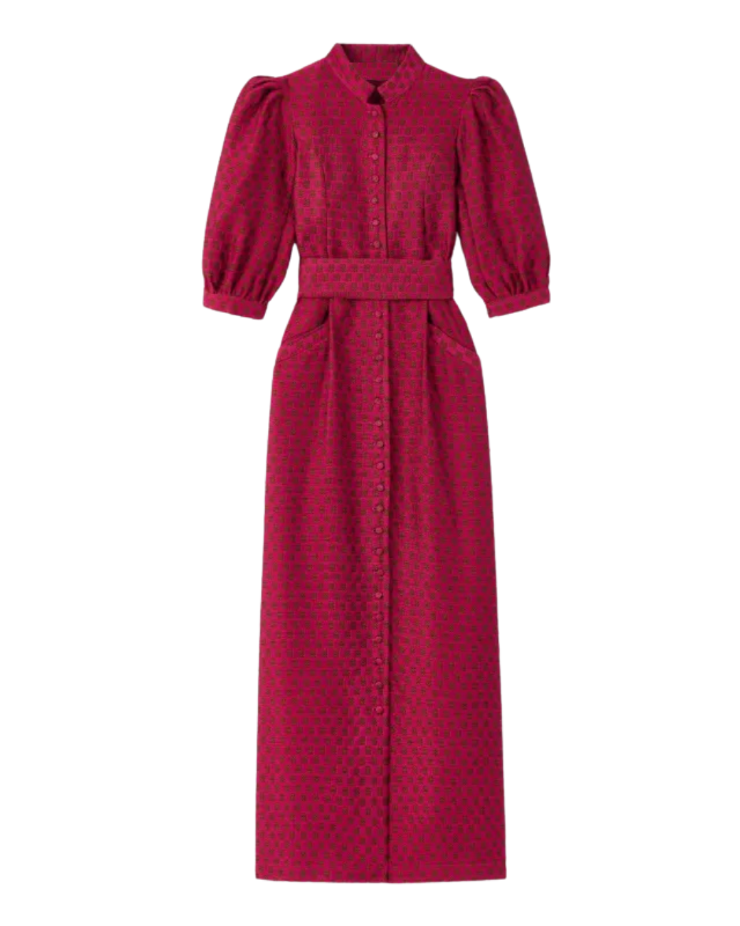 Destree Amoako Dress Long Fleck Pink And Brown