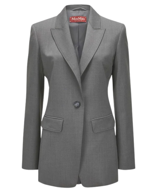 MaxMara Farad Dark Grey Wool Blazer