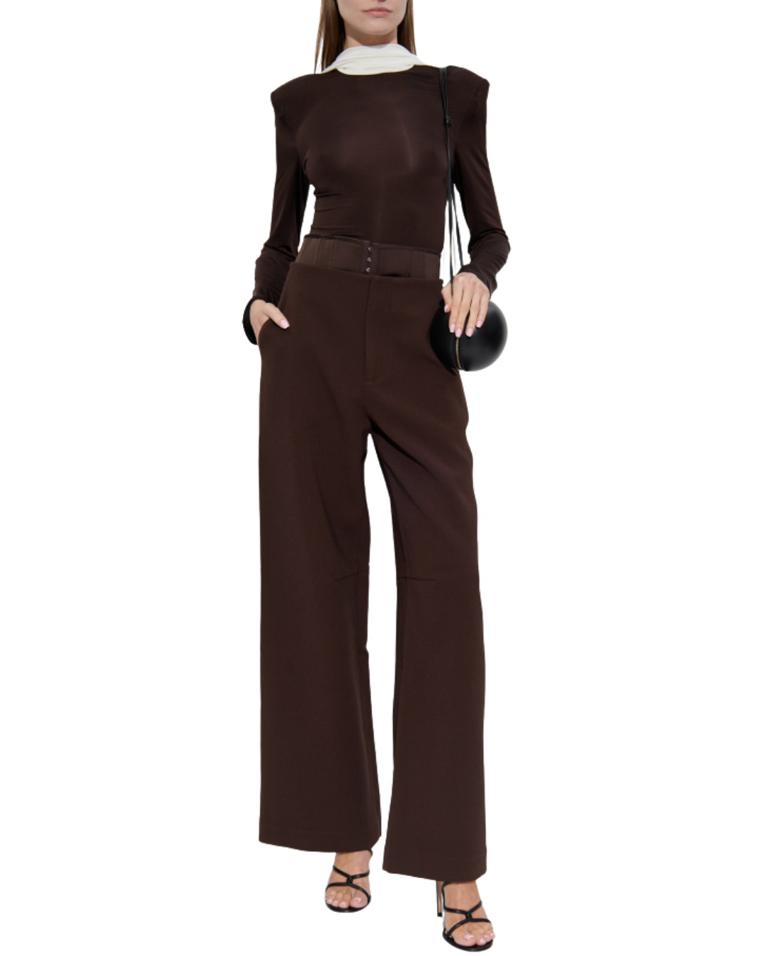 Rotate Brown Morena Top