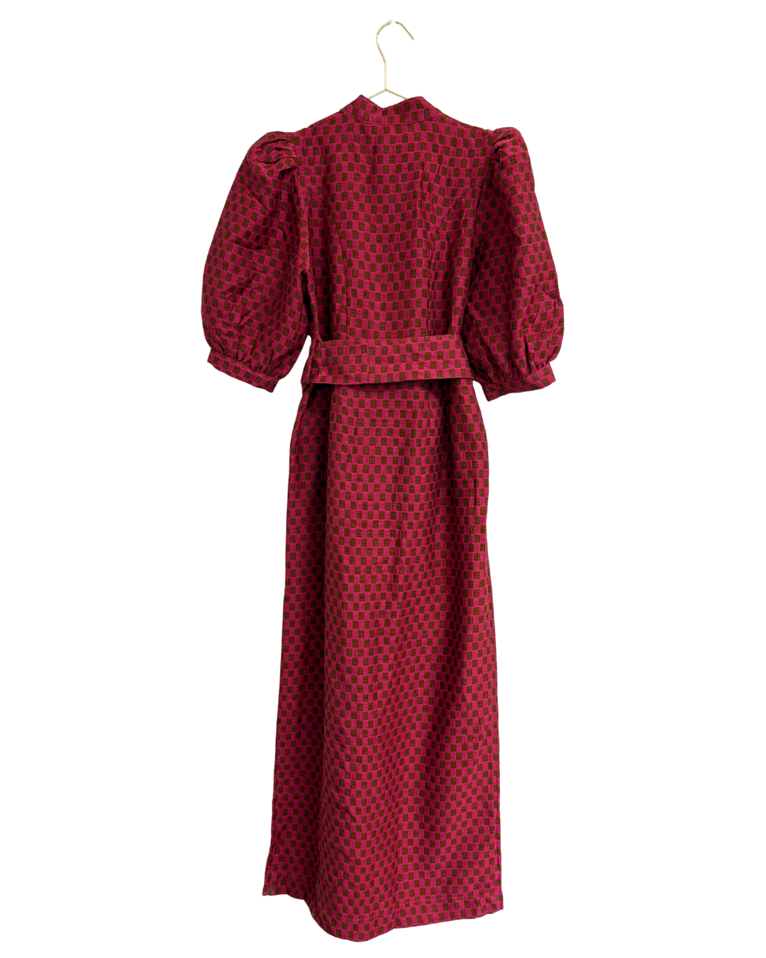 Destree Amoako Dress Long Fleck Pink And Brown