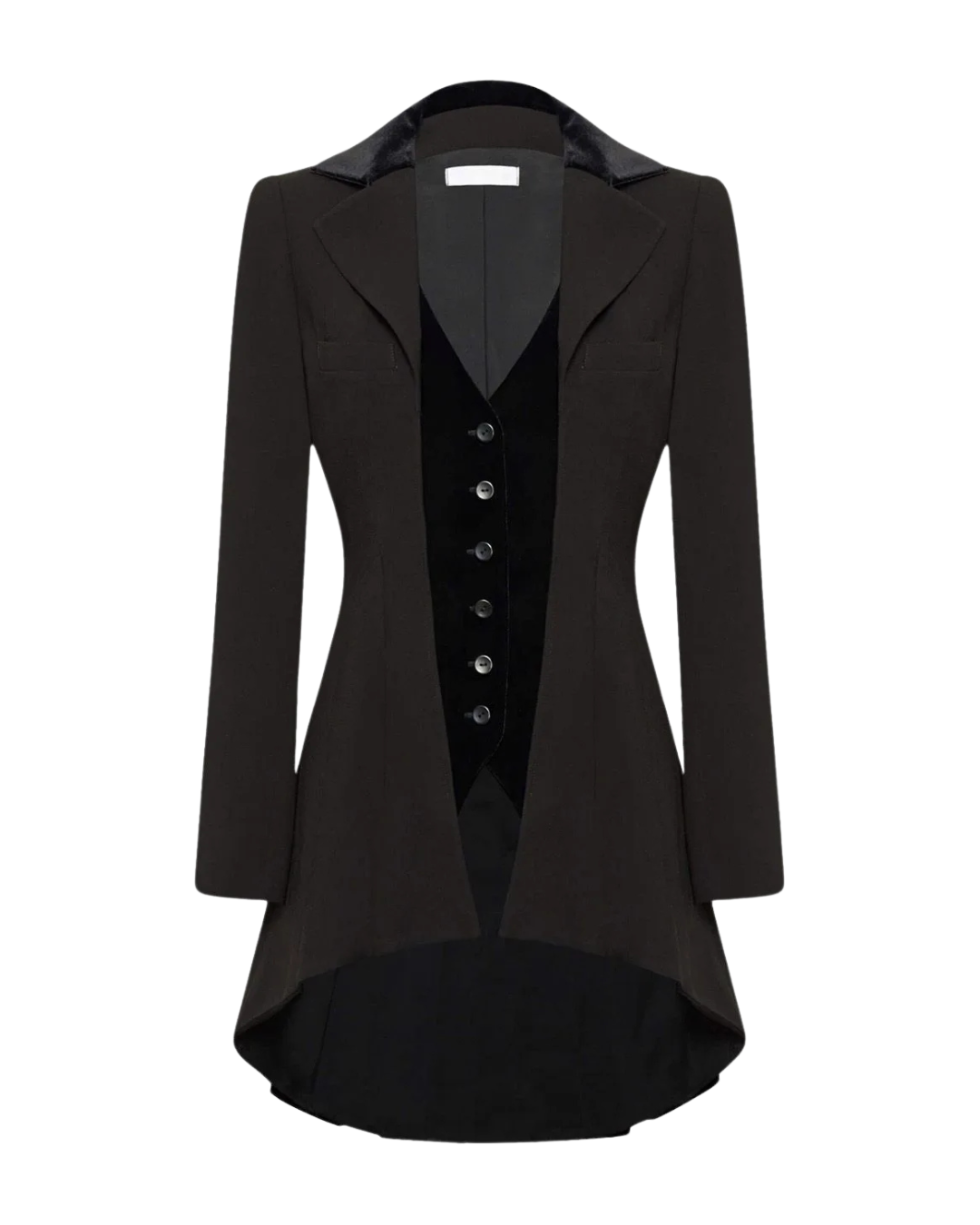Anne Fontaine Emrys Black Blazer With Velvet Detail
