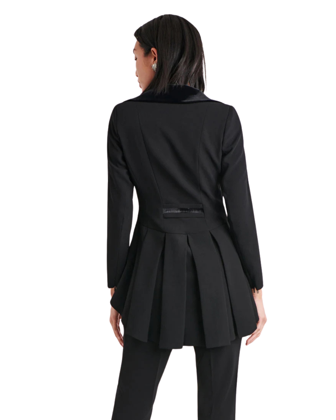 Anne Fontaine Emrys Black Blazer With Velvet Detail