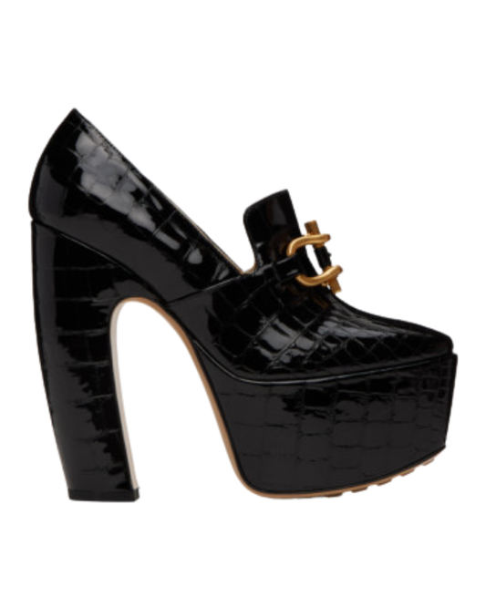 Bottega Veneta Black Mostra Pump Heels