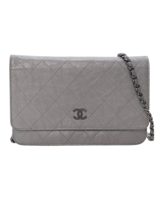 Chanel Silver Wallet On A Chain