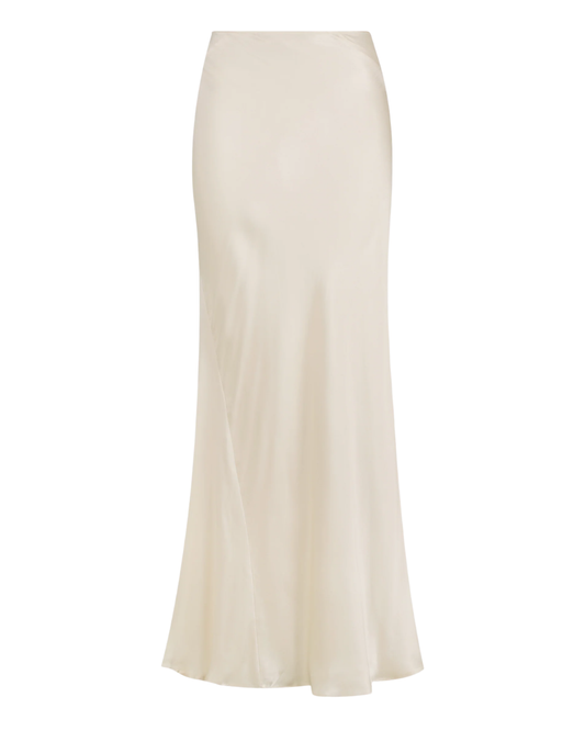 Dissh Charli Cream Satin Maxi Skirt