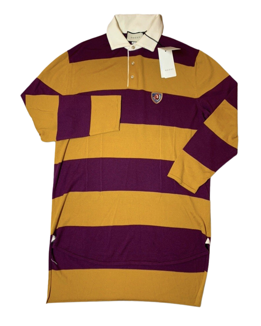 Gucci Wool Stripe Rugby Shirt Dress