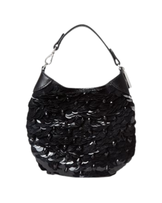 Polo Ralph Lauren black small Polo ID Paillette-Embellished Tote Bag