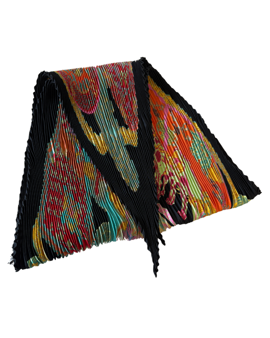 Hermes Plisse Textured Silk Scarf