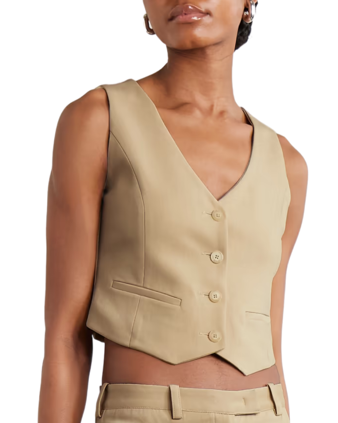 The Frankie Shop Beige Waistcoat
