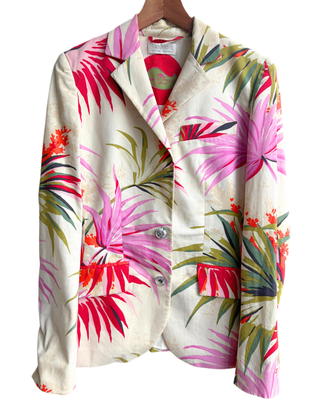 Etro White Floral Cotton Blazer