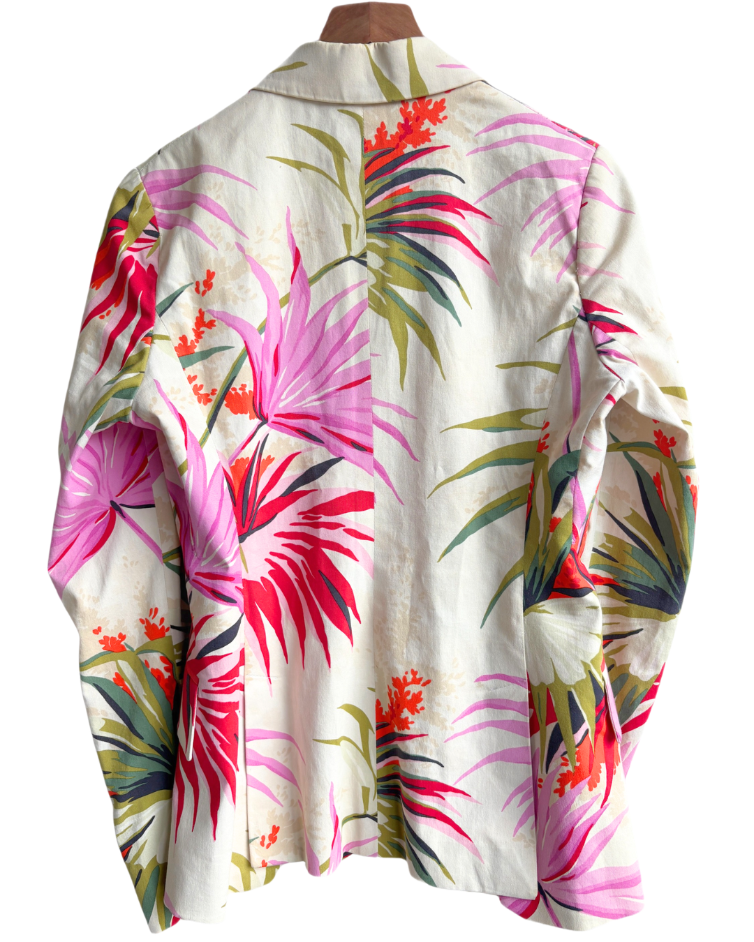 Etro White Floral Cotton Blazer