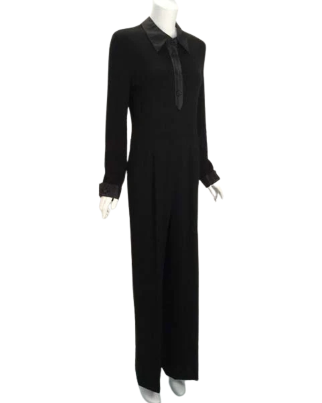 Valentino Miss V Black Wool Jumpsuit
