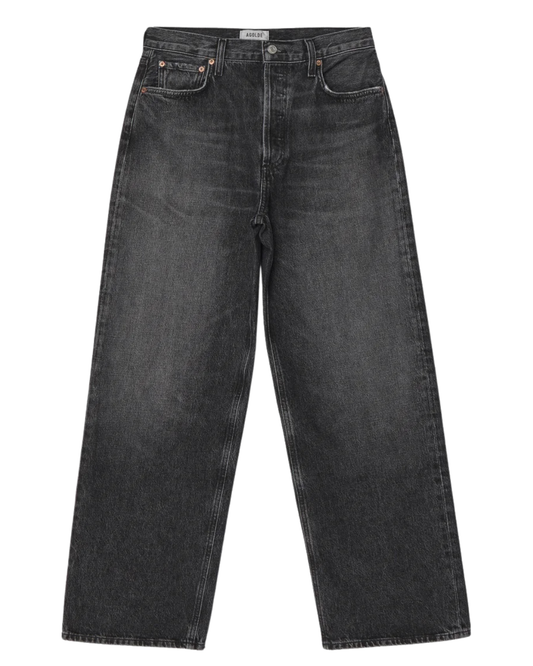 Agolde Black / Grey Low Slung Baggy Jeans