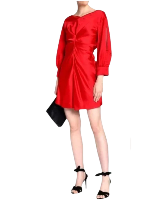 Isabel Marant Red Satin Mini Dress