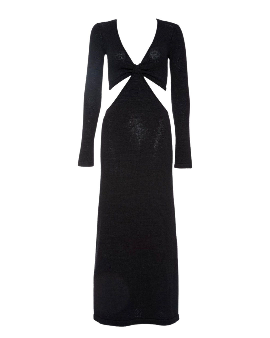 Cult Gaia Black Cut Out Maxi Knit Dress