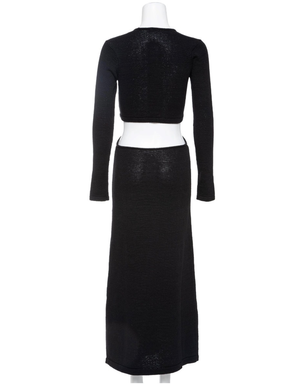 Cult Gaia Black Cut Out Maxi Knit Dress