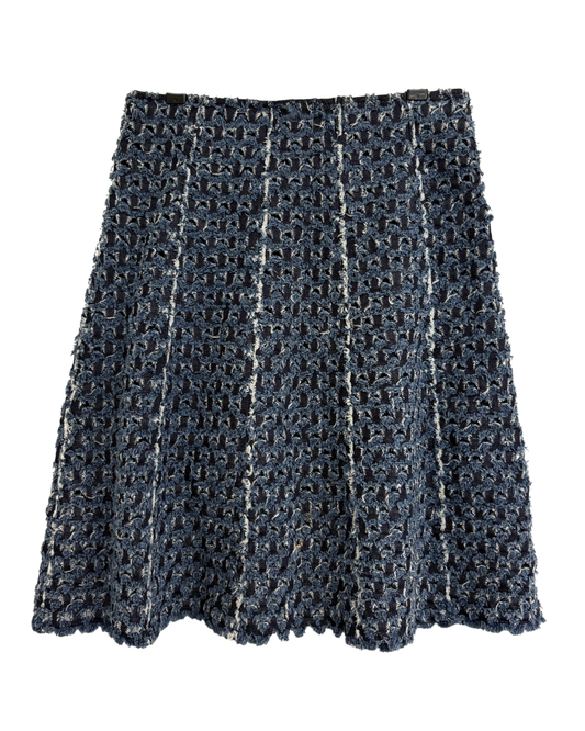 Sonia Rykiel Distressed Denim A-Line Skirt