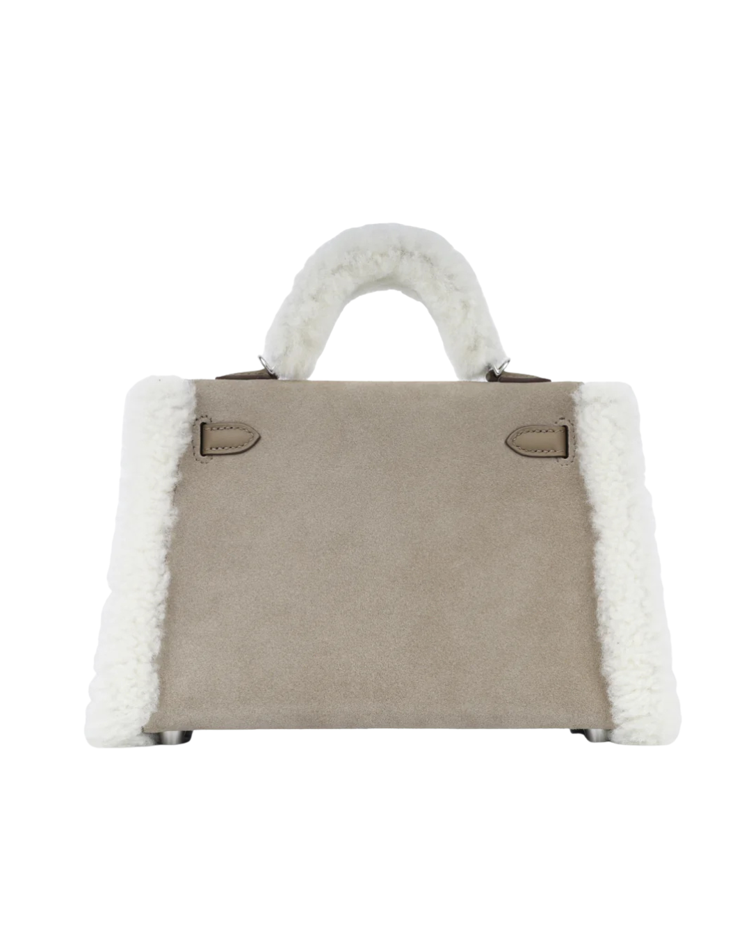 Hermes Mini Kelly Handbag Gris Caillou / Veau Grizzly