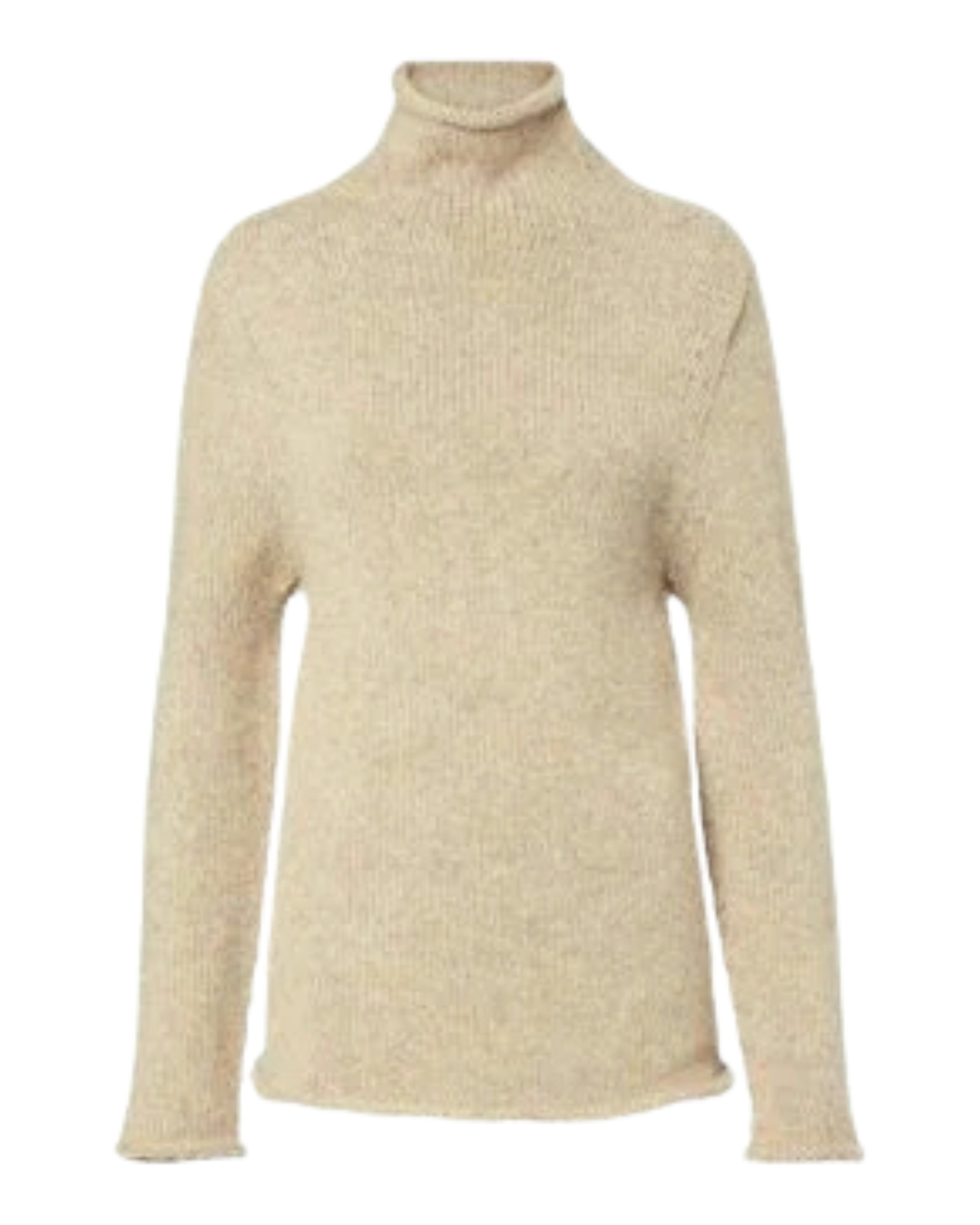 The Row Cream Cashmere/Silk Blend Knit Rollneck