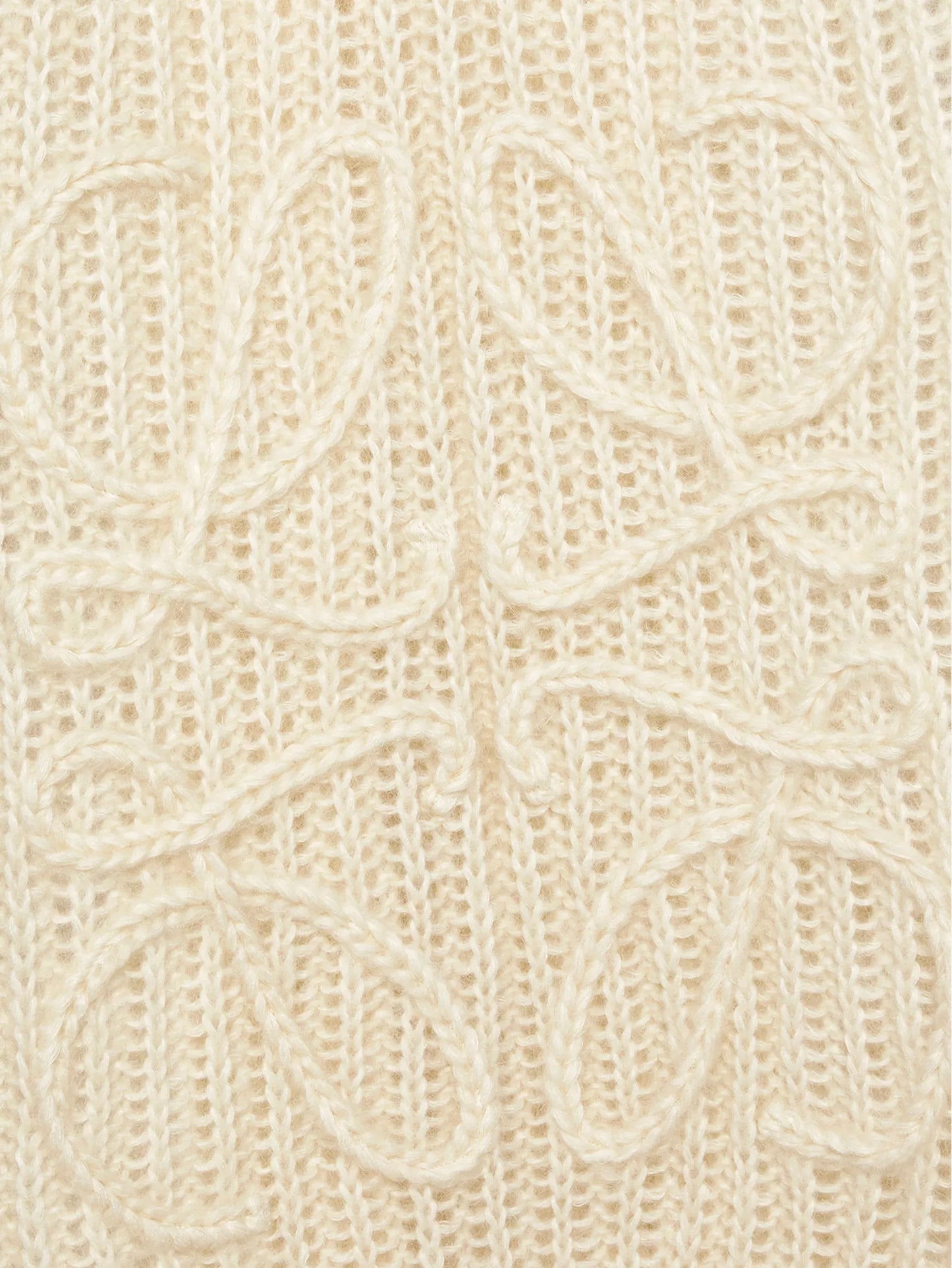 Loewe Anagram Cream Wool Scarf