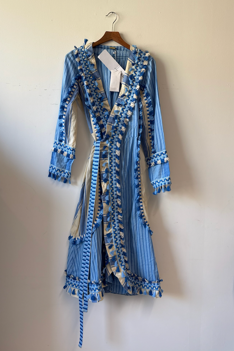 Dodo Bar Or Blue Long Sleeve Kaftan Style Dress