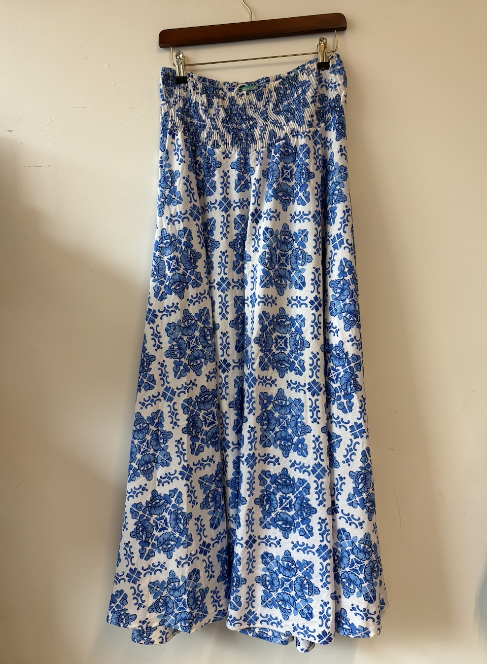 Antica Sartoria Blue and White Skirt