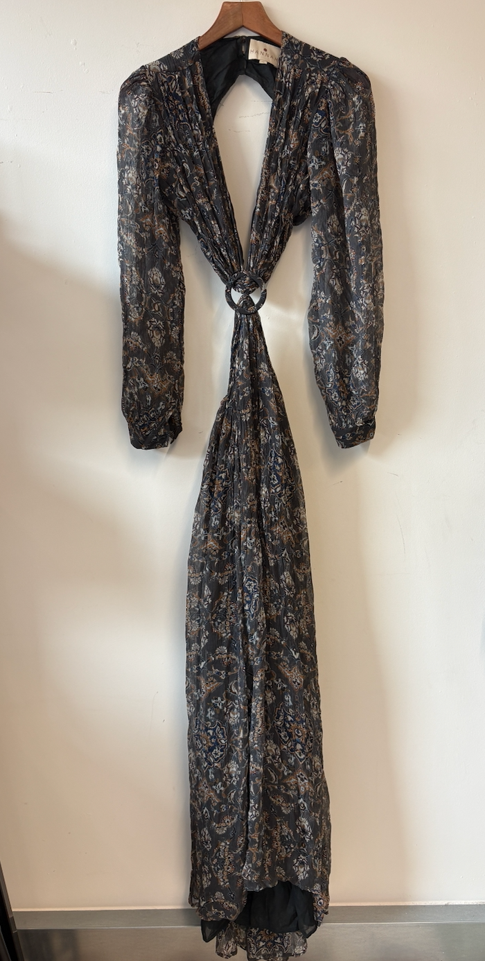 Hannah Artwear Rio Grey Cut Out Maxi Dress